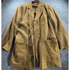 VTG Royal Hunting Memel Suede Jacket Brown Chore Coat German 110 US 44 Tall XL
